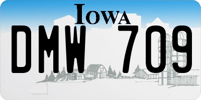 IA license plate DMW709