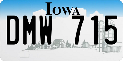 IA license plate DMW715