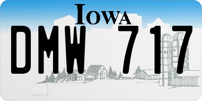 IA license plate DMW717