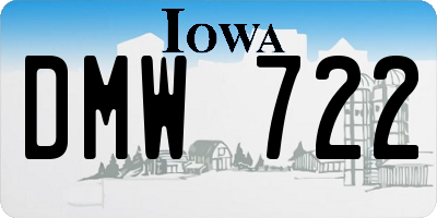 IA license plate DMW722