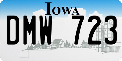 IA license plate DMW723