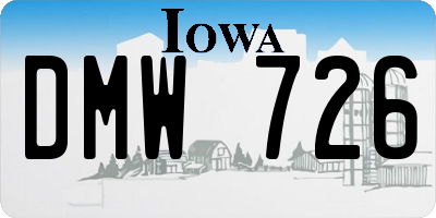 IA license plate DMW726