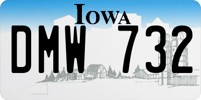IA license plate DMW732