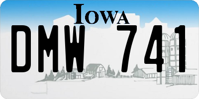 IA license plate DMW741