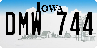 IA license plate DMW744