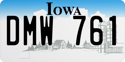 IA license plate DMW761