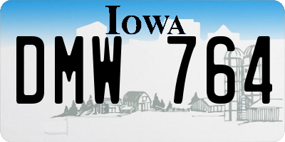 IA license plate DMW764