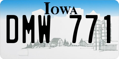 IA license plate DMW771