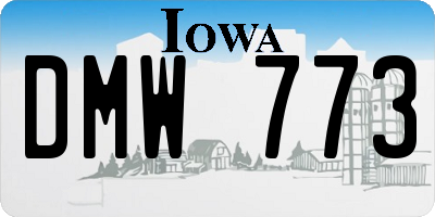 IA license plate DMW773