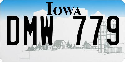 IA license plate DMW779