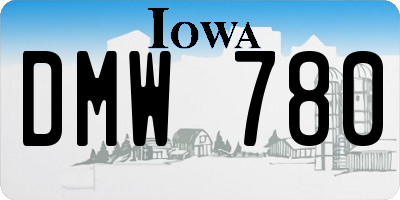 IA license plate DMW780