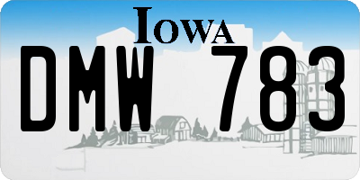 IA license plate DMW783