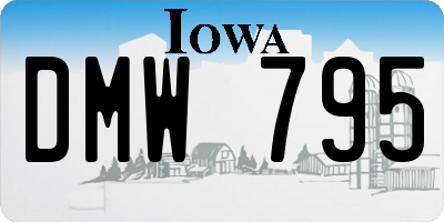 IA license plate DMW795