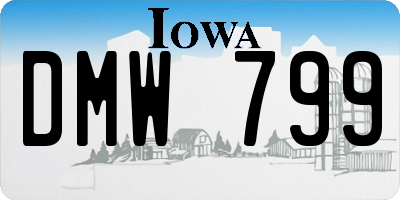 IA license plate DMW799