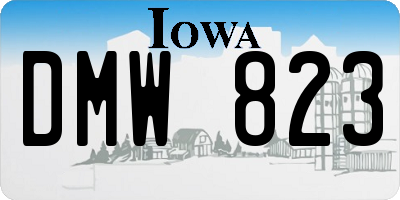 IA license plate DMW823