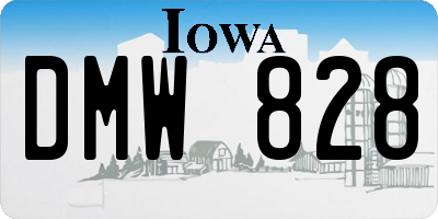 IA license plate DMW828