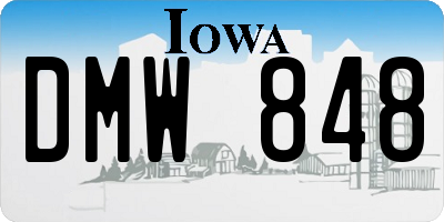 IA license plate DMW848