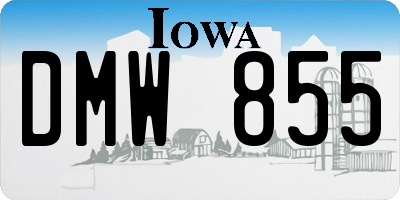 IA license plate DMW855