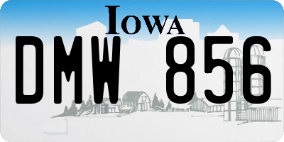 IA license plate DMW856