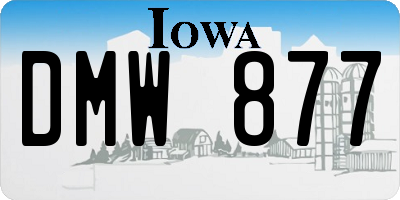 IA license plate DMW877