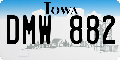 IA license plate DMW882