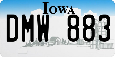 IA license plate DMW883