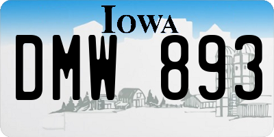 IA license plate DMW893