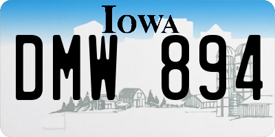 IA license plate DMW894