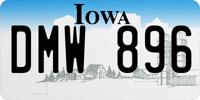 IA license plate DMW896