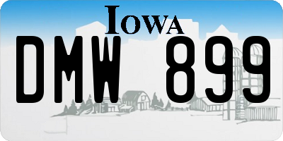 IA license plate DMW899
