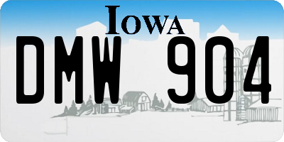 IA license plate DMW904