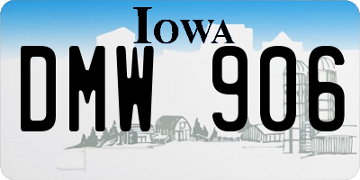 IA license plate DMW906