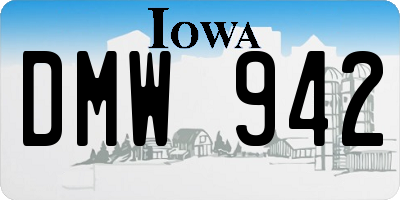 IA license plate DMW942