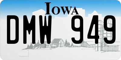IA license plate DMW949