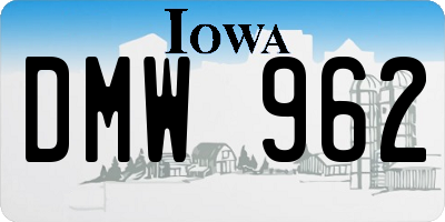 IA license plate DMW962