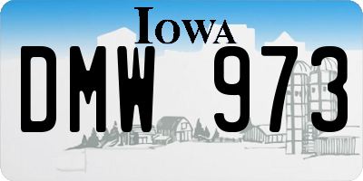 IA license plate DMW973