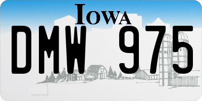 IA license plate DMW975