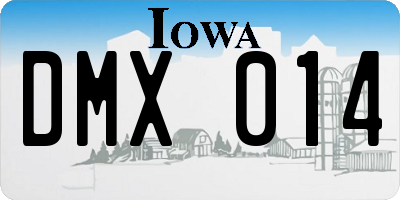 IA license plate DMX014