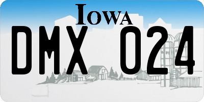 IA license plate DMX024