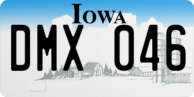 IA license plate DMX046