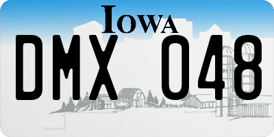IA license plate DMX048