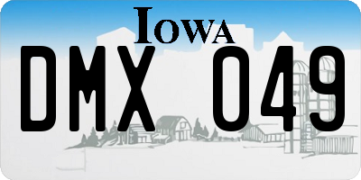 IA license plate DMX049