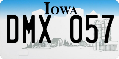 IA license plate DMX057