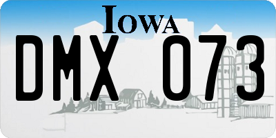 IA license plate DMX073