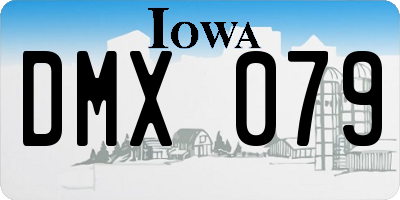 IA license plate DMX079