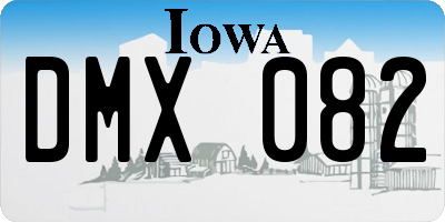 IA license plate DMX082