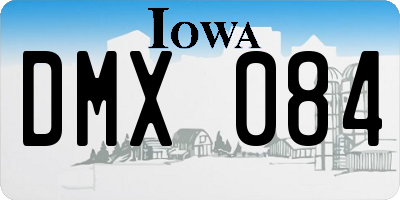IA license plate DMX084