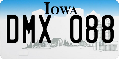 IA license plate DMX088