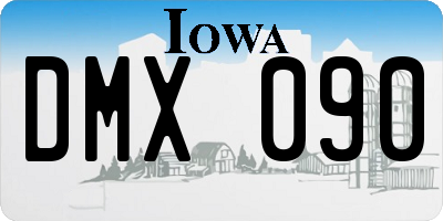 IA license plate DMX090