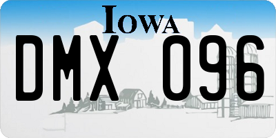 IA license plate DMX096